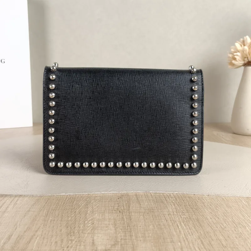 FENDI Crossbody Bag Crossbody Bag Black Calfskin One Size 19 × 4 × 13 cm — cover view 5 of 5