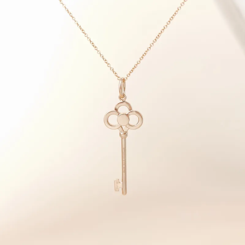 Tiffany&Co. Necklace Keys Collection Necklace Pendant Rose Gold Diamond18KR ose Gold One Size 40cm — cover view 9 of 11