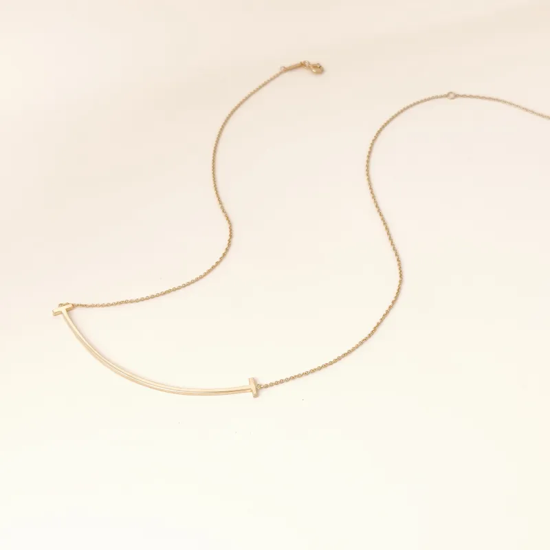 Tiffany&Co. Necklace T Collection Large Smile Necklace Yellow Gold Yellow Gold 18KY ellow Gold Large 45cm — cover view 2 of 11