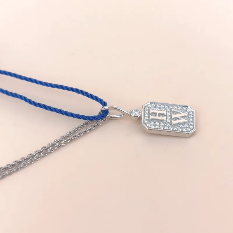 HARRY WINSTON Necklace HW Logo Pavé Diamond Necklace PT950One Size41cm — cover view 9 of 11