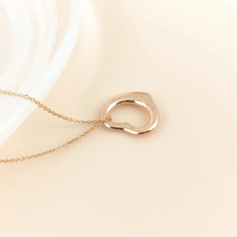 Tiffany&Co. Necklace Elsa Peretti Collection Open Heart Necklace Gold 18k One Size 45cm โ cover view 9 of 9