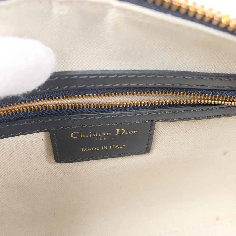 DIOR Crossbody Bag Groove 20 Top Handle Bag Blue Canvas Small 20.5 × 12 × 13.5 cm — detail view 4 of 15