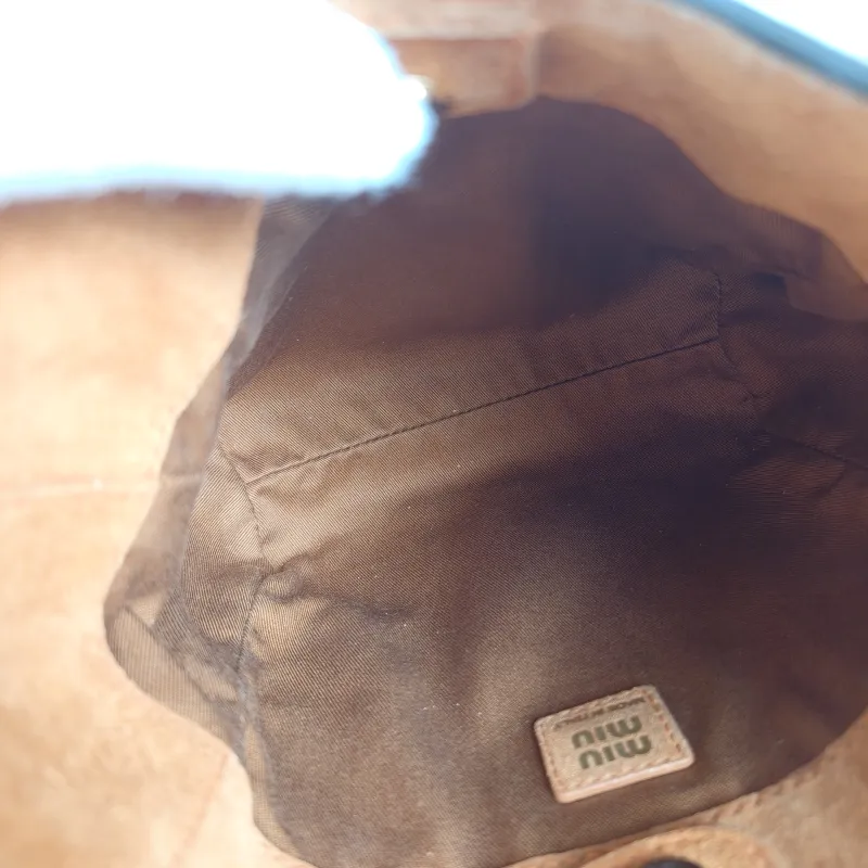 Miumiu Crossbody Bag logo Brown Calfskin One Size 16 × 7 × 17 cm — detail view 3 of 10