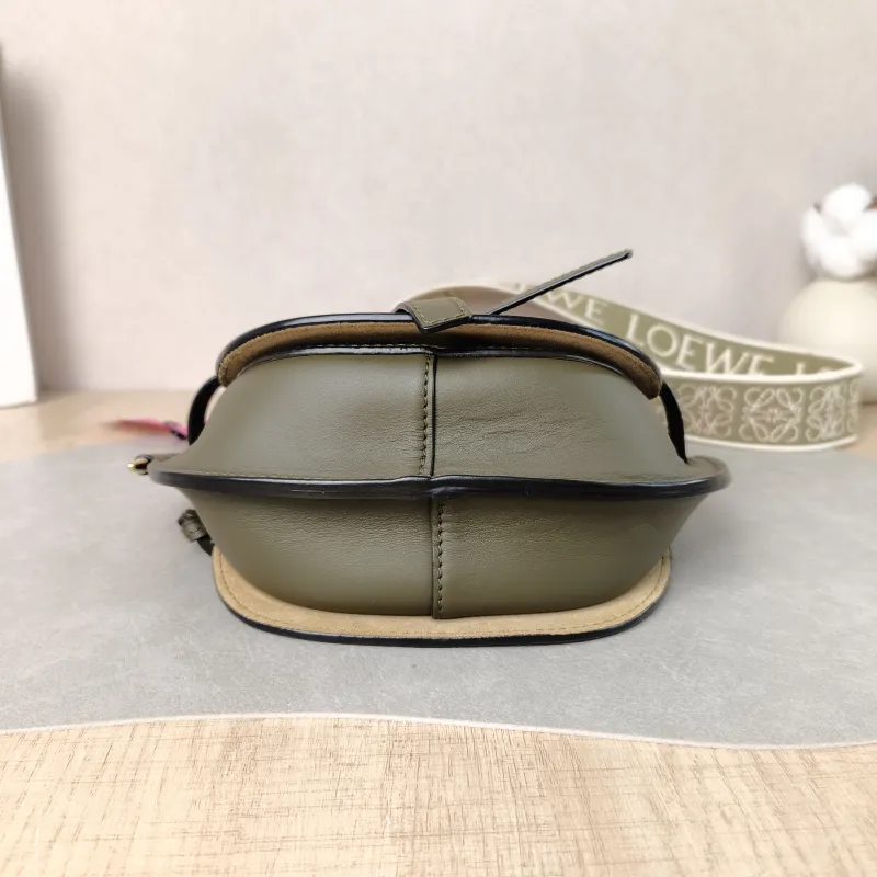 LOEWE Crossbody Bag Gate Dual Green Calfskin Mini 21 × 9.5 × 12.5 cm — cover view 5 of 5