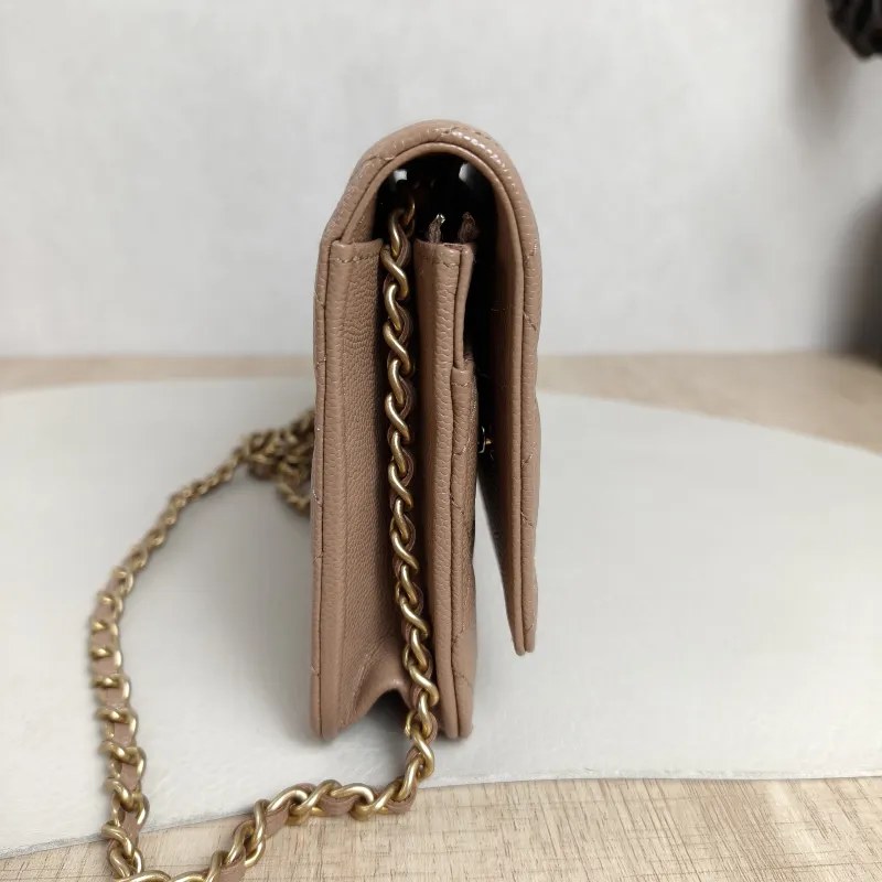 Chanel Crossbody Bag Edition cf woc Taupe Calfskin19.2 × 3.5 × 12.3 cm — detail view 1 of 13