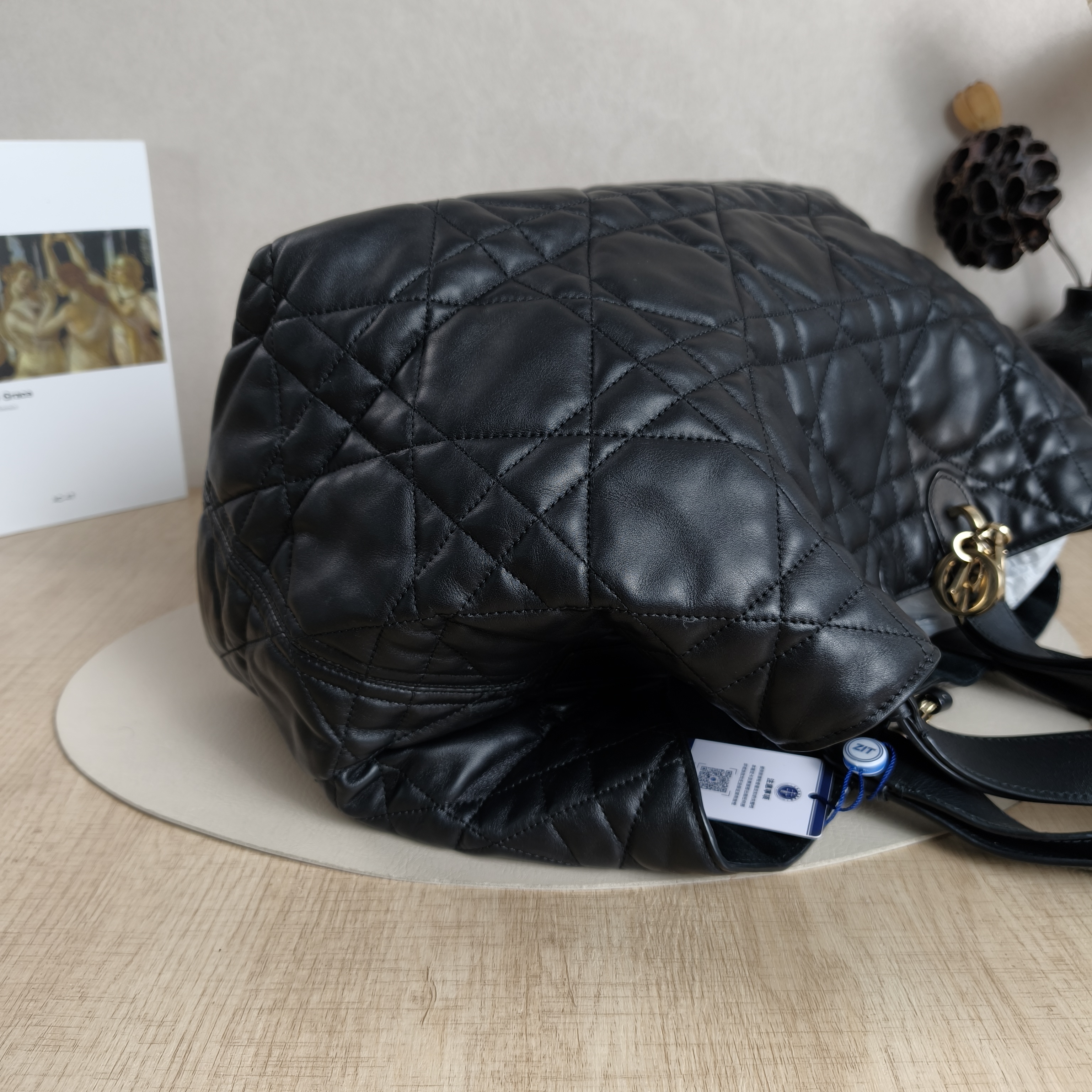 DIOR Top Handle Bag TOUJOURS Black Calfskin Large37 × 21 × 27 cm — cover view 7 of 10