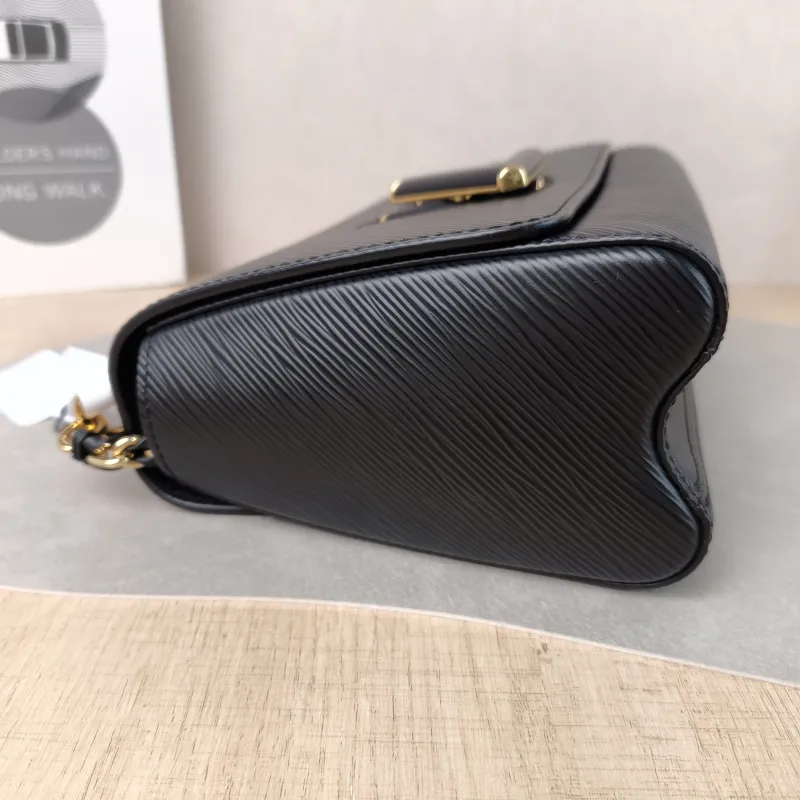 Louis Vuitton Crossbody Bag Twist Black Epi Embossed Calfskin Medium 23 × 9.5 × 17 cm — detail view 10 of 15