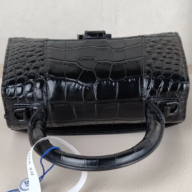 BALENCIAGA Crossbody Bag Hourglass Hourglass Bagsoblack Black Calfskin Mini 19 × 5 × 12 cm — detail view 5 of 12