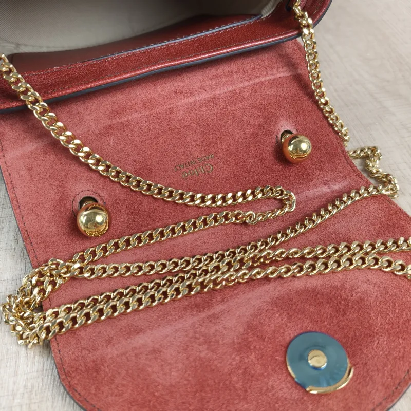 Chloé Shoulder Bag Aby Lock Shoulder Bag Colorblock Embossed Calfskin One Size 17 × 6.5 × 15.5 cm — detail view 7 of 15