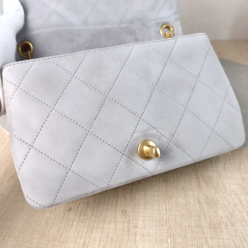 Chanel Crossbody Bag CF Shoulder Crossbody Bag Grey One Size 22 × 8 × 14 cm — detail view 11 of 12