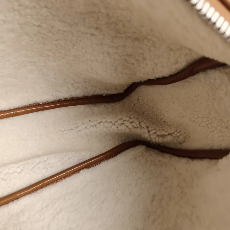 PRADA Crossbody Bag Messenger Bag Crossbody Bag Brown Lambskin · One Size 34 × 12 × 25 cm — detail view 4 of 10