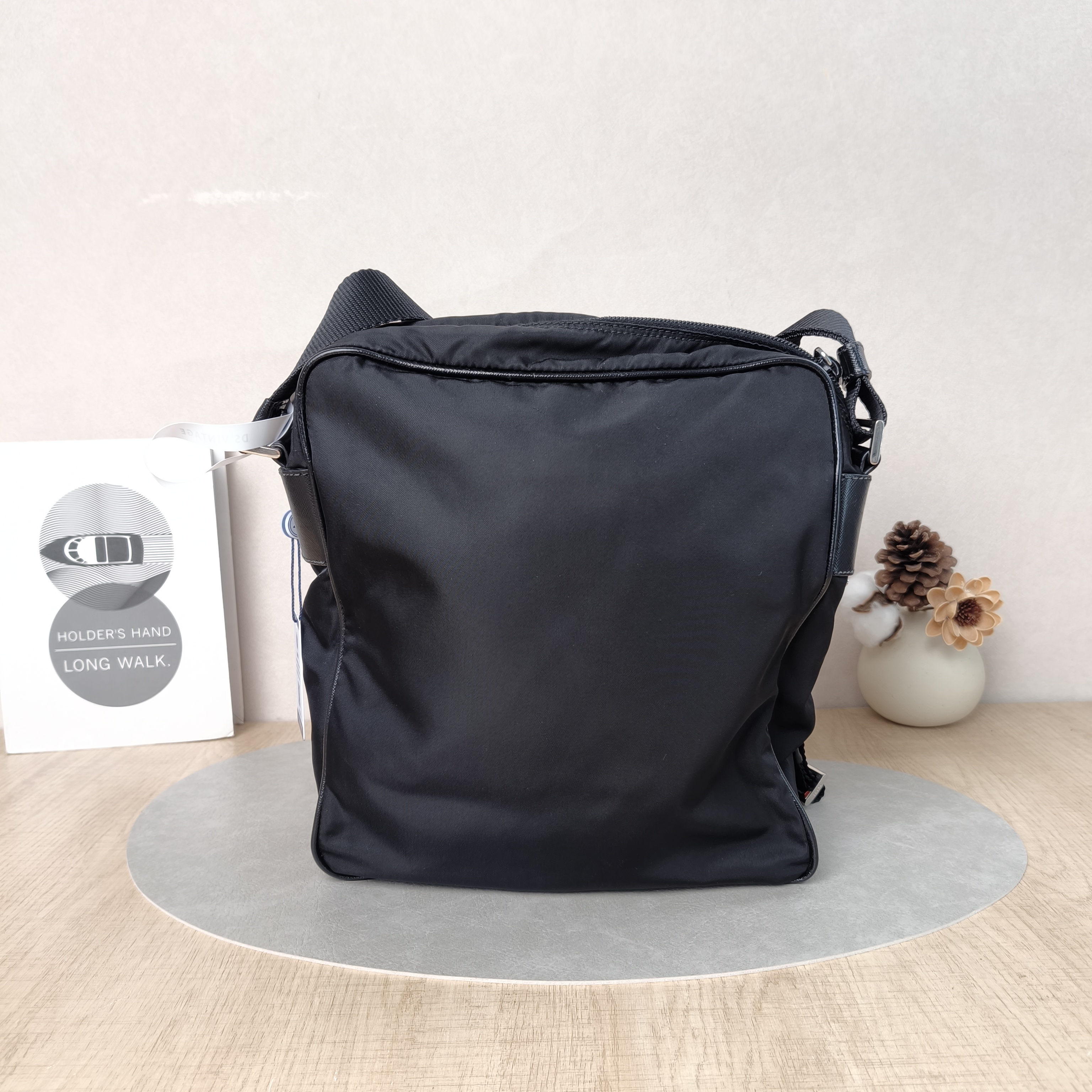 PRADA Crossbody Bag Messenger Bag Crossbody Bag Black Nylon One Size24 × 8 × 26 cm