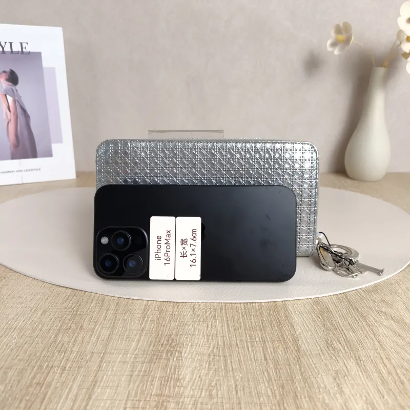 DIOR Wallet Edition Wallet Silver PVC 19.3 × 2.2 × 10 cm — cover view 3 of 10