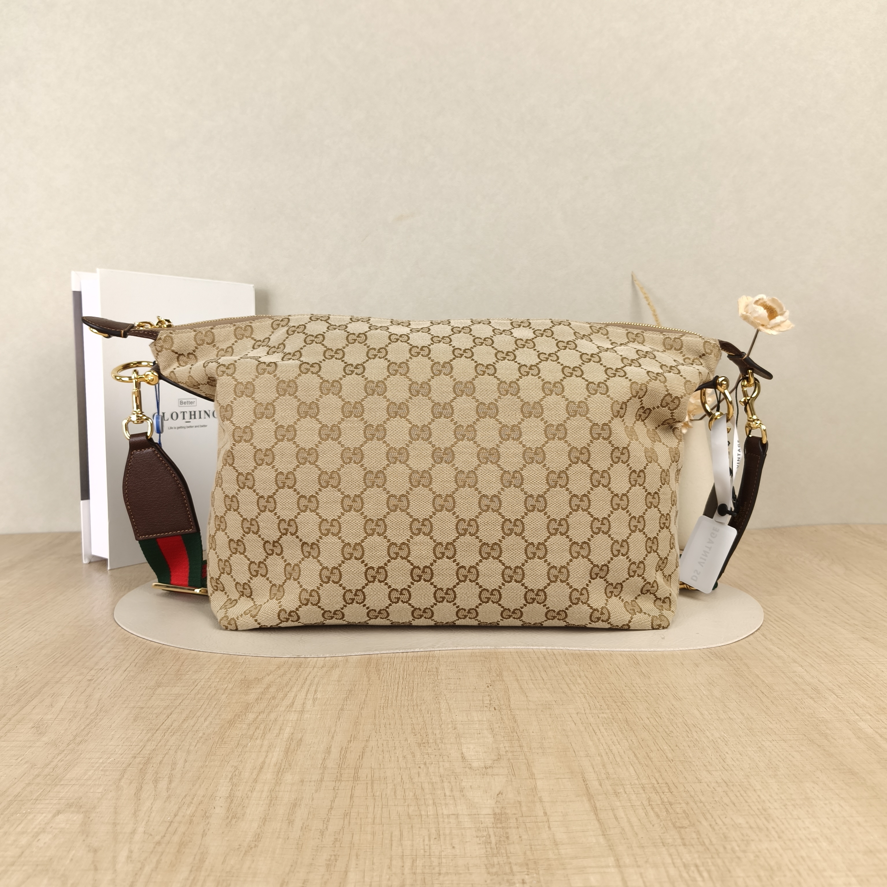 GUCCI Shoulder Bag Hobo Monogram PVC One Size31 × 14 × 25 cm