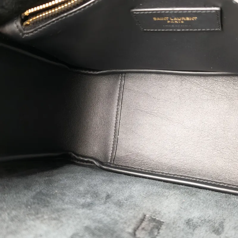 SAINT LAURENT Shoulder Bag LE 5 À 7 Hobo Black Calfskin Small 22 × 8.5 × 23 cm — detail view 7 of 9