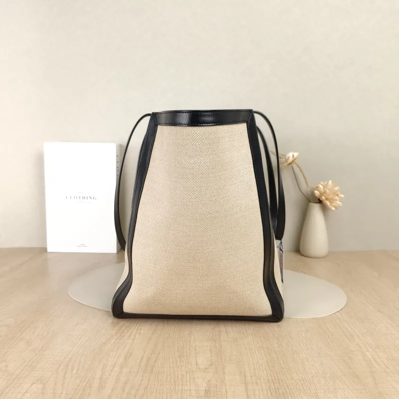 CELINE Top Handle Bagcabas logo tote Colorblock Black Canvas One Size31 × 25 × 30.5 cm — detail view 2 of 12
