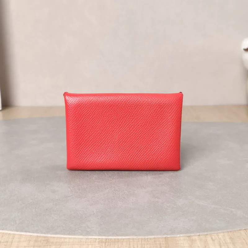 Hermès Wallet Calvi Cardholder Wallet S3 Red Epsom Calfskin One Size10.5 × 1.5 × 7 cm — cover view 2 of 5