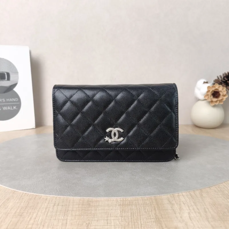 Chanel Crossbody Bag CF WOCWOC Bag Black Calfskin One Size19.2 × 3.5 × 12.3 cm