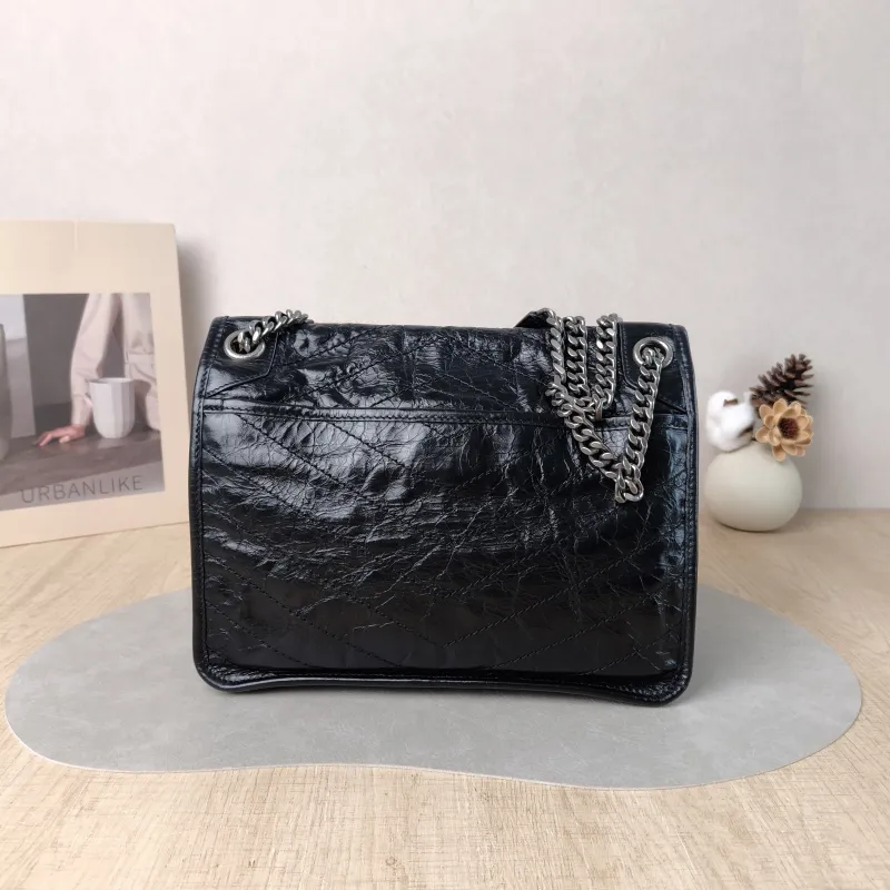SAINT LAURENT Crossbody Bag Niki D Waxed Leather Calfskin Medium 28 × 8.5 × 20 cm — cover view 2 of 5