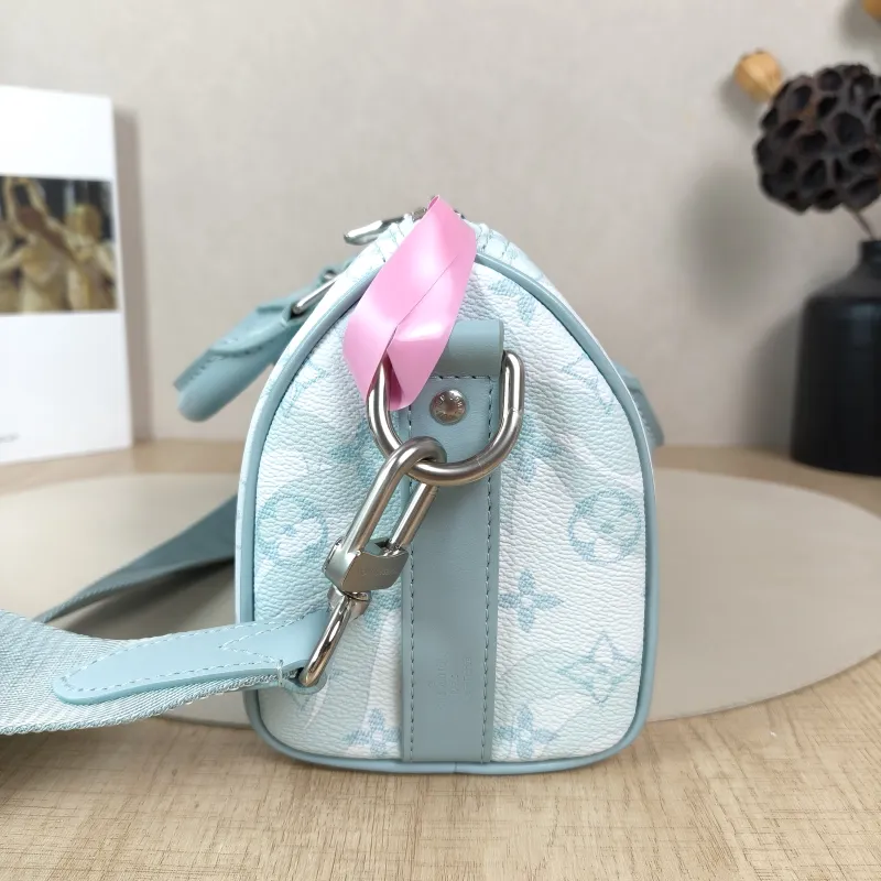Louis Vuitton Crossbody Bag Keepall 25 Blue PVC Medium25 × 11 × 15 cm — detail view 11 of 11