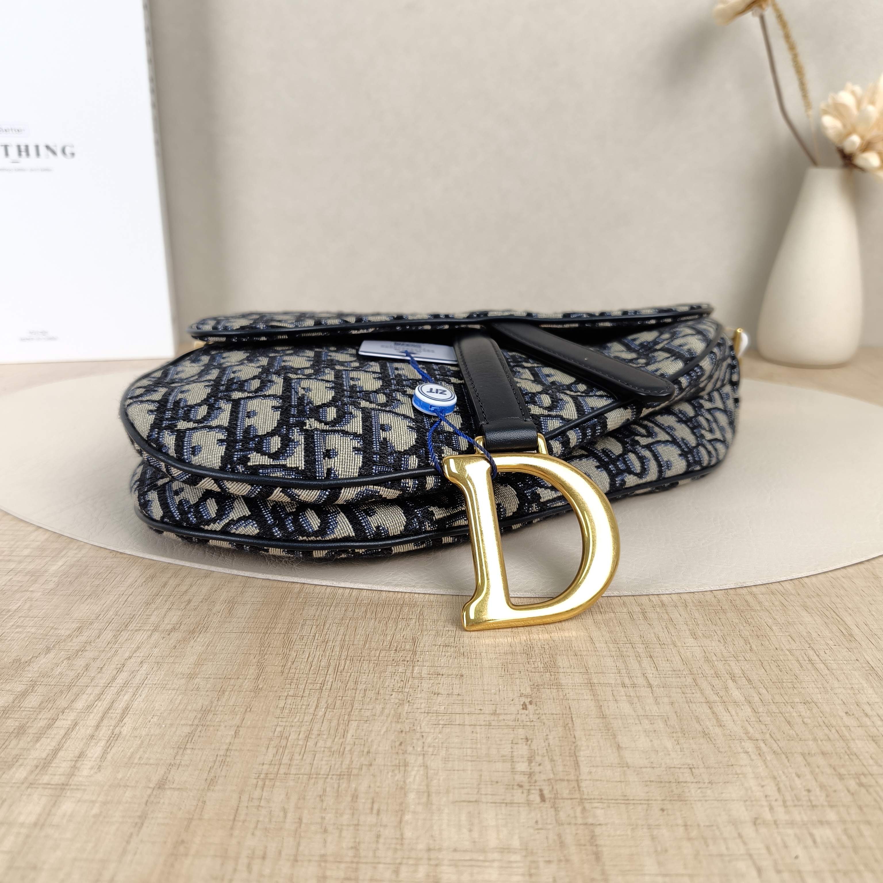 DIOR Crossbody Bag Saddle Shoulder Strap Edition Blue Canvas25.5 × 6.5 × 20 cm — cover view 8 of 8