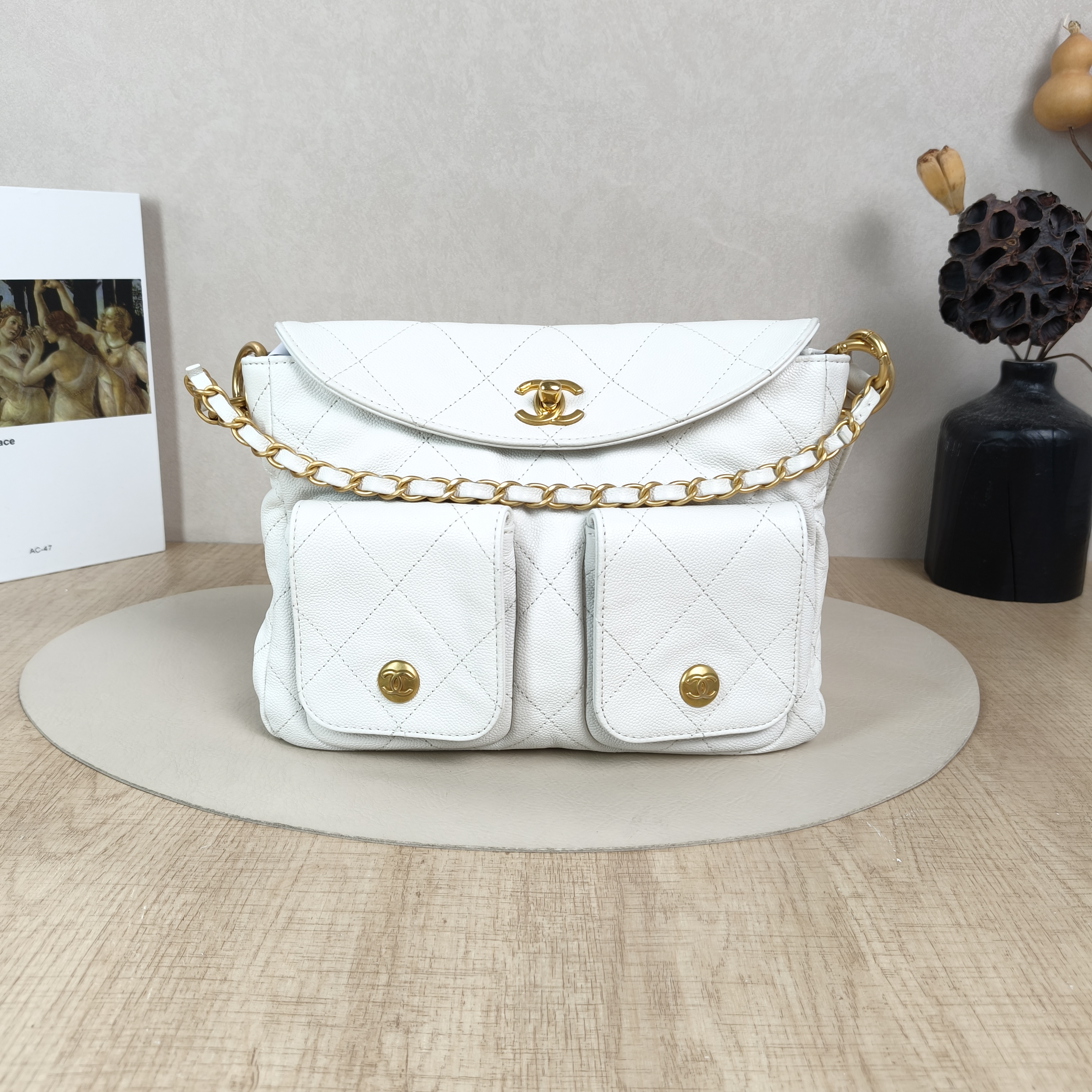 CHANEL Bag 24p supple twins 24.5*5*19