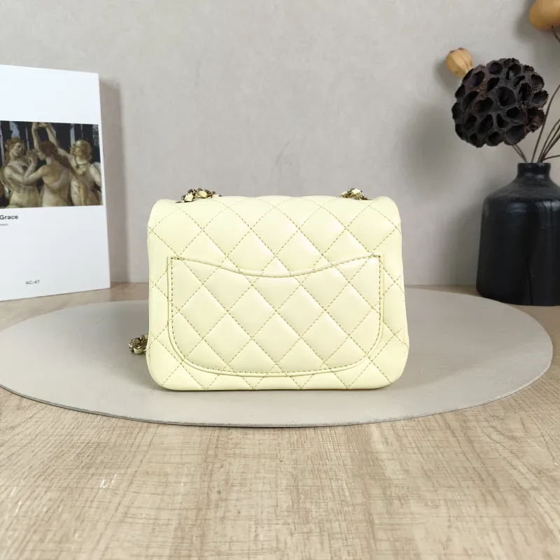 Chanel Crossbody Bag c Yellow Lambskin Mini 17 × 8 × 13.5 cm — cover view 5 of 6