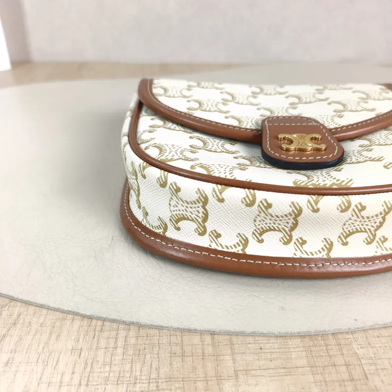 CELINE Crossbody Bag BESACE White PVC Mini 15 × 4 × 11 cm — detail view 7 of 12