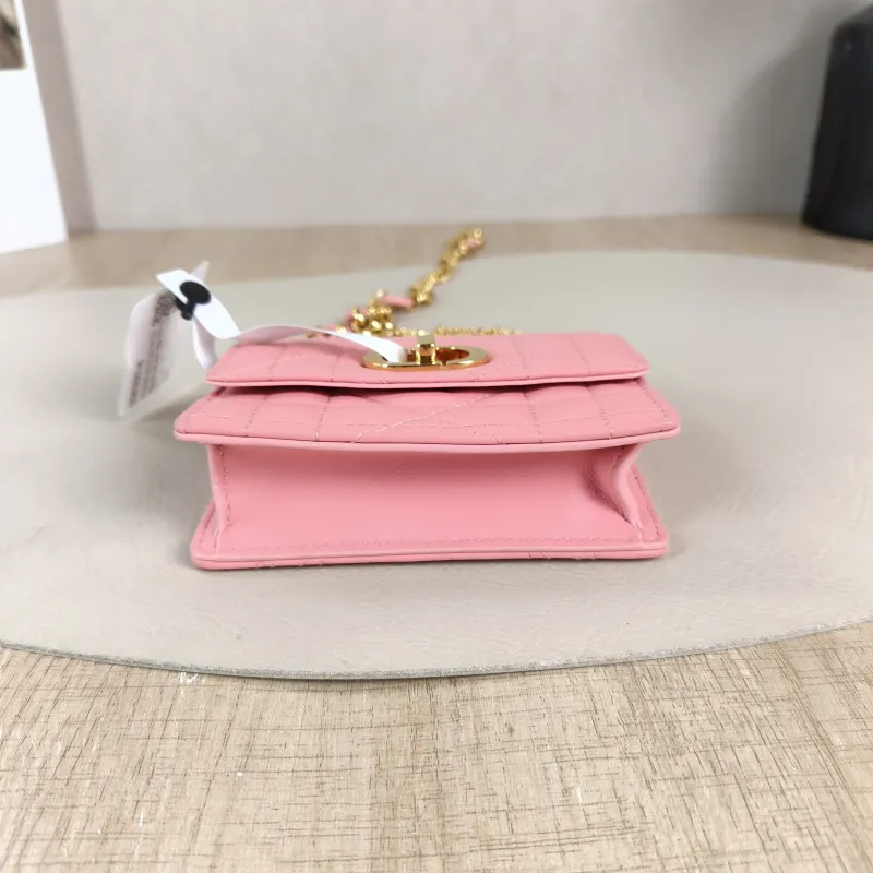 DIOR Shoulder Bag Chain Shoulder Crossbody Bagwoc Pink Lambskin One Size 12 × 3 × 19 cm — cover view 2 of 5