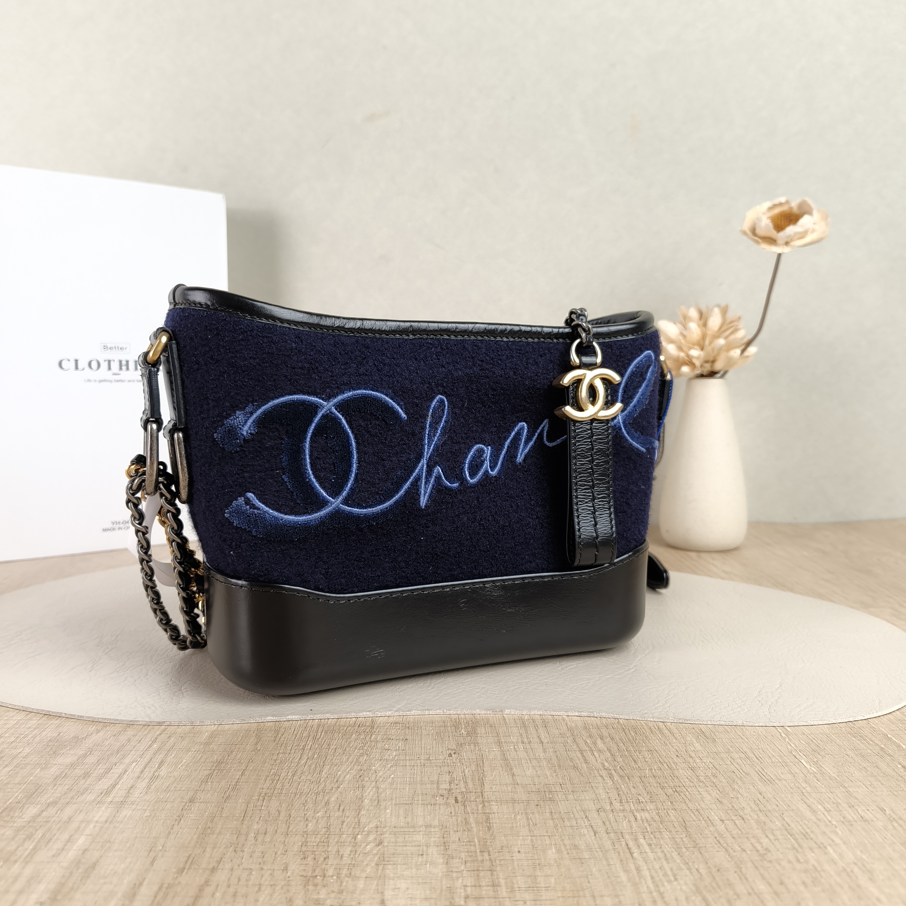Chanel Crossbody Bag Gabrielle Gabrielle Bag Blue Wool Small20 × 8 × 15 cm — cover view 4 of 5