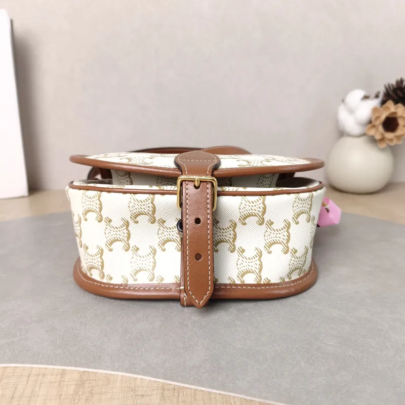 CELINE Crossbody Bag FOLCO White PVC Medium 18.5 × 8 × 17 cm — cover view 4 of 5