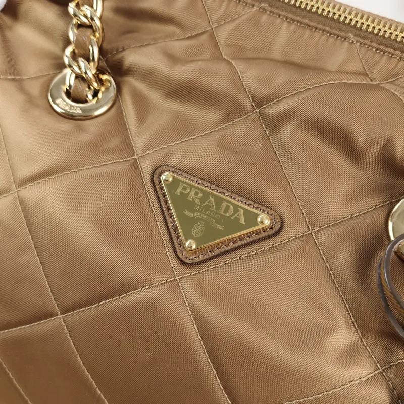 PRADA Shoulder Bag Re-Edition 1995 Brown Nylon One Size 36 × 11 × 25 cm — detail view 7 of 11