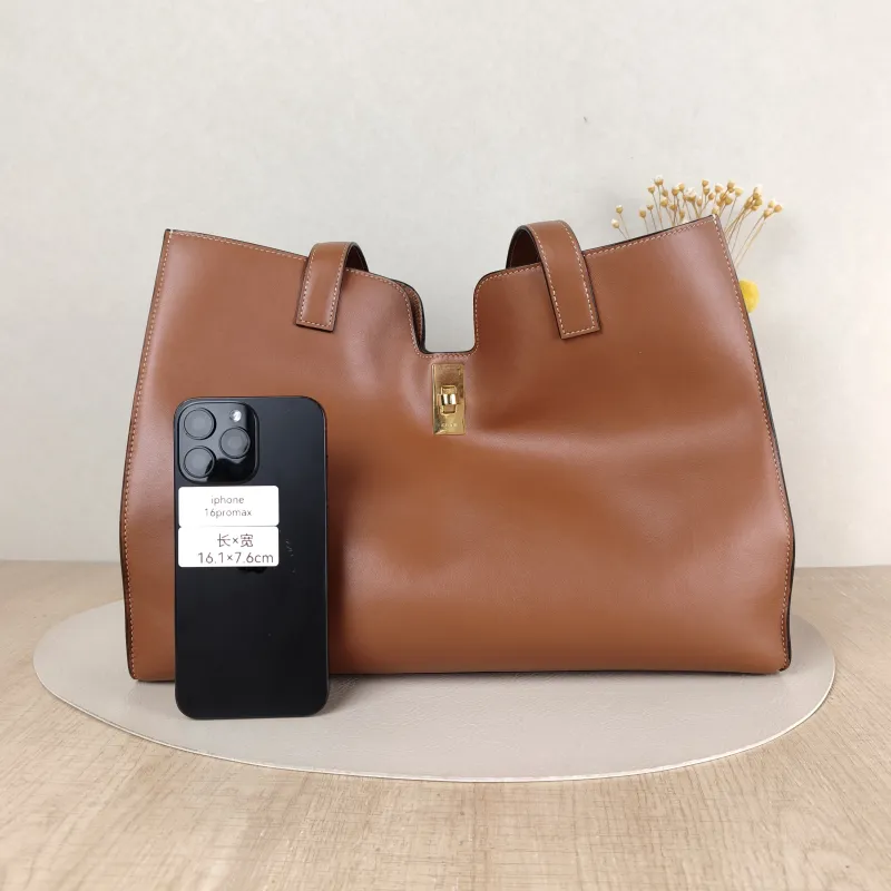 CELINE Shoulder Bag Cabas 16 Tote Bag Caramel Calfskin Large37 × 14 × 26 cm — cover view 5 of 5