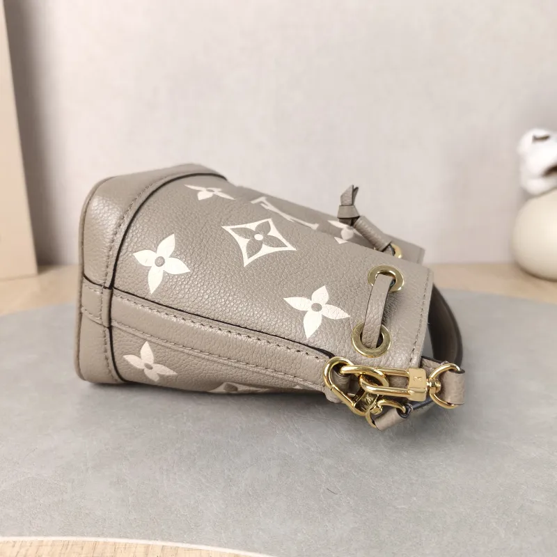 Louis Vuitton Crossbody Bag NANO NOÉ Bucket Bag Nano · White Monogram Empreinte Embossed Calfskin nano 13 × 10 × 16 cm — detail view 3 of 10
