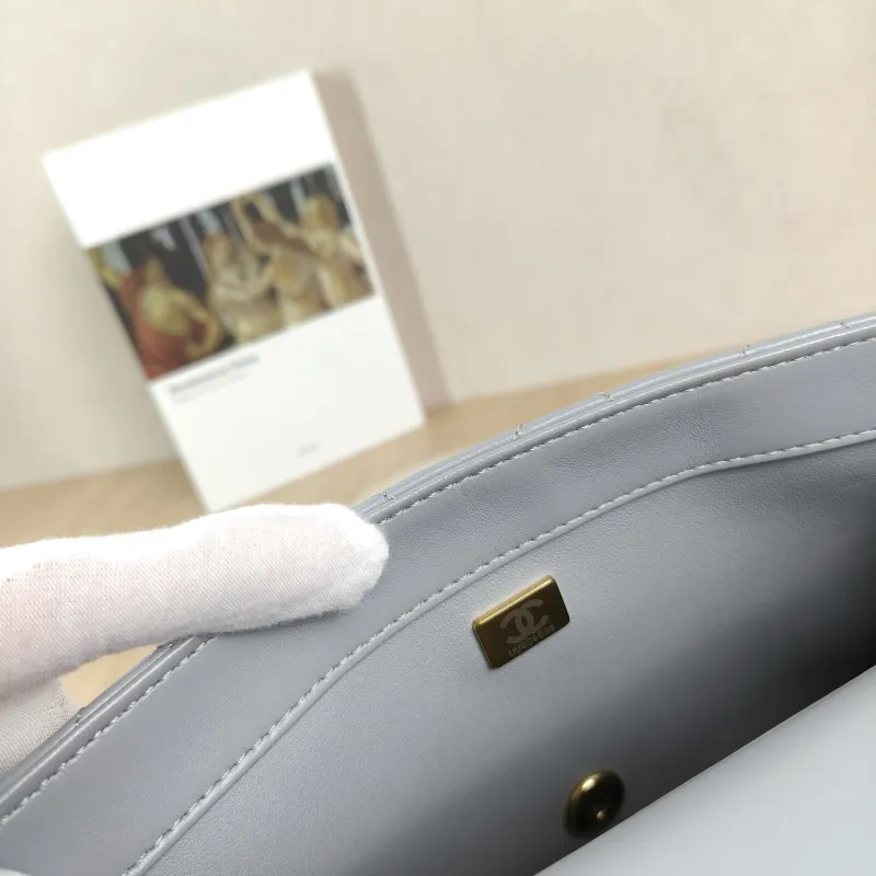 Chanel Crossbody Bag 23s Grey Lambskin One Size 23.5 × 7.5 × 17 cm — detail view 2 of 13