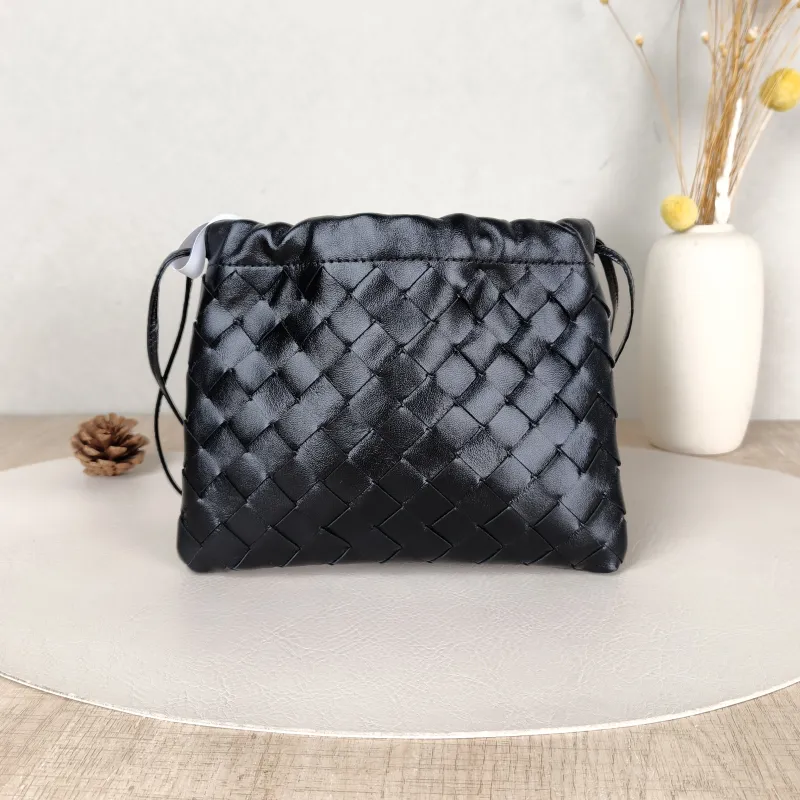 Bottega Veneta Shoulder Crossbody Bag Black Lambskin One Size20.5*15.5