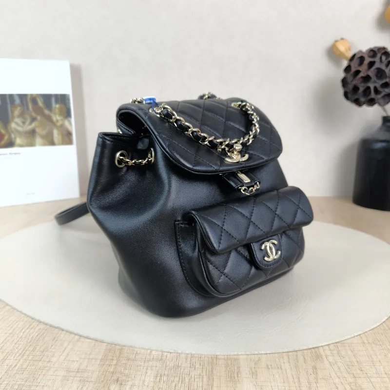 Chanel Backpack Duma Black Lambskin Small18 × 9.5 × 19 cm — cover view 4 of 6