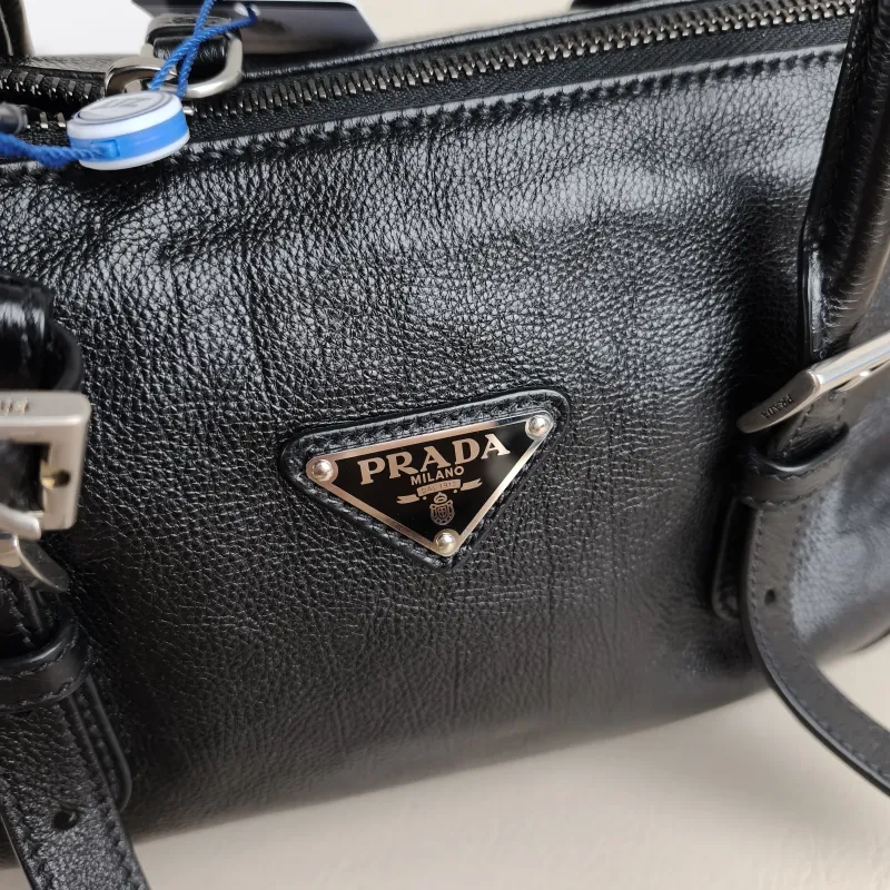PRADA Shoulder Bag Karin Tote Bag Black Calfskin Medium 32 × 10.5 × 17.5 cm — detail view 11 of 12