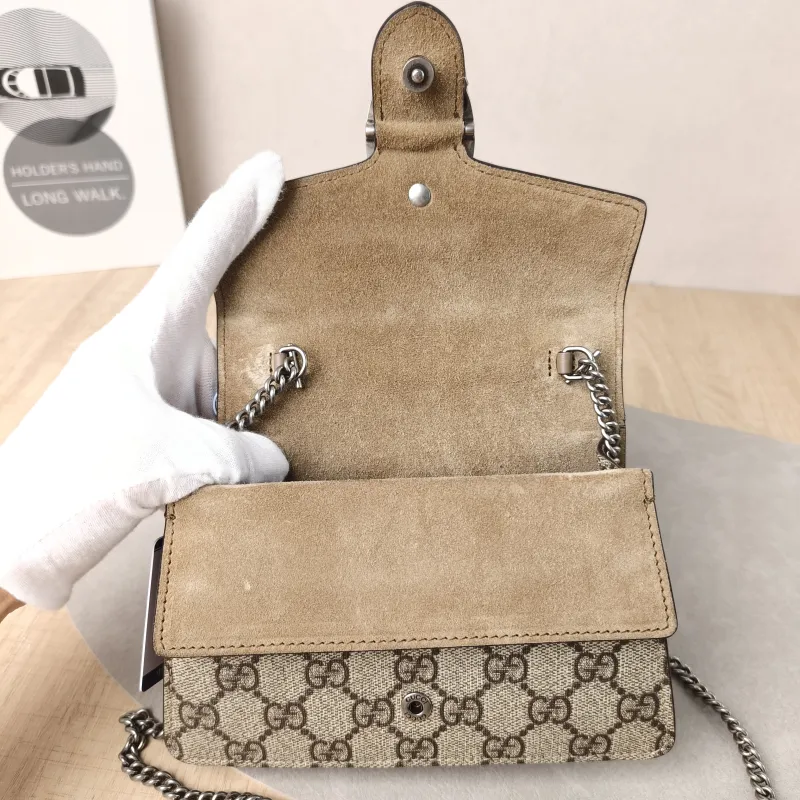 GUCCI Top Handle Bag Dionysus Edition Monogram PVC Mini 18 × 6 × 12 cm — detail view 11 of 14