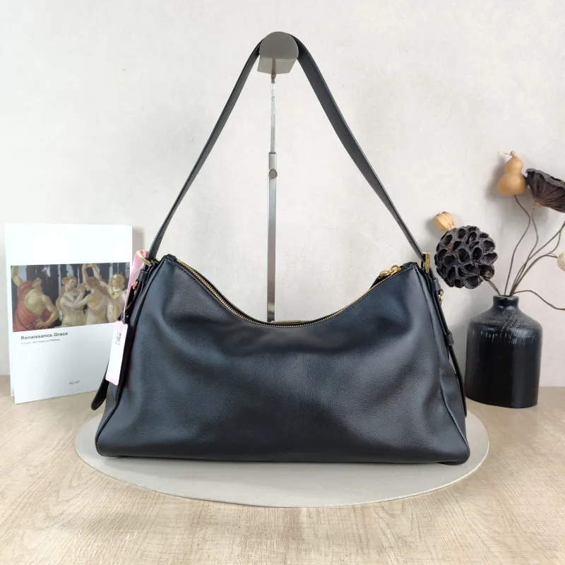 PRADA Shoulder Bag Aimée Black Calfskin One Size 38 × 11 × 22 cm — cover view 2 of 6