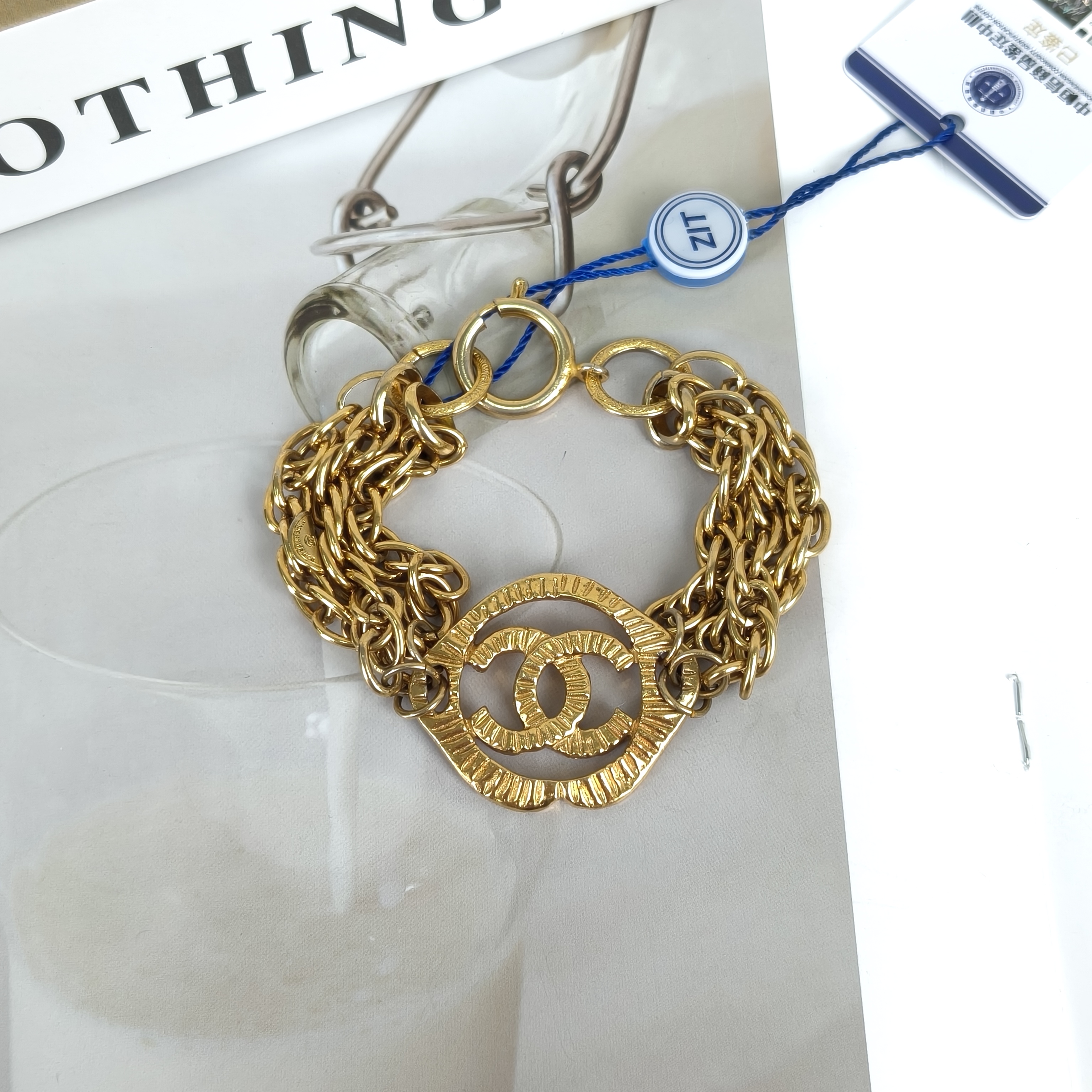 Chanel Bracelet c Bracelet Gold One Size21cm One Size