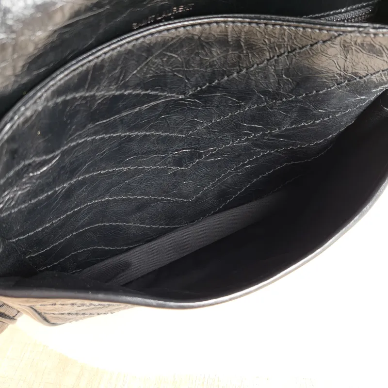SAINT LAURENT Crossbody Bag Niki D Waxed Leather Calfskin Medium 28 × 8.5 × 20 cm — detail view 5 of 14