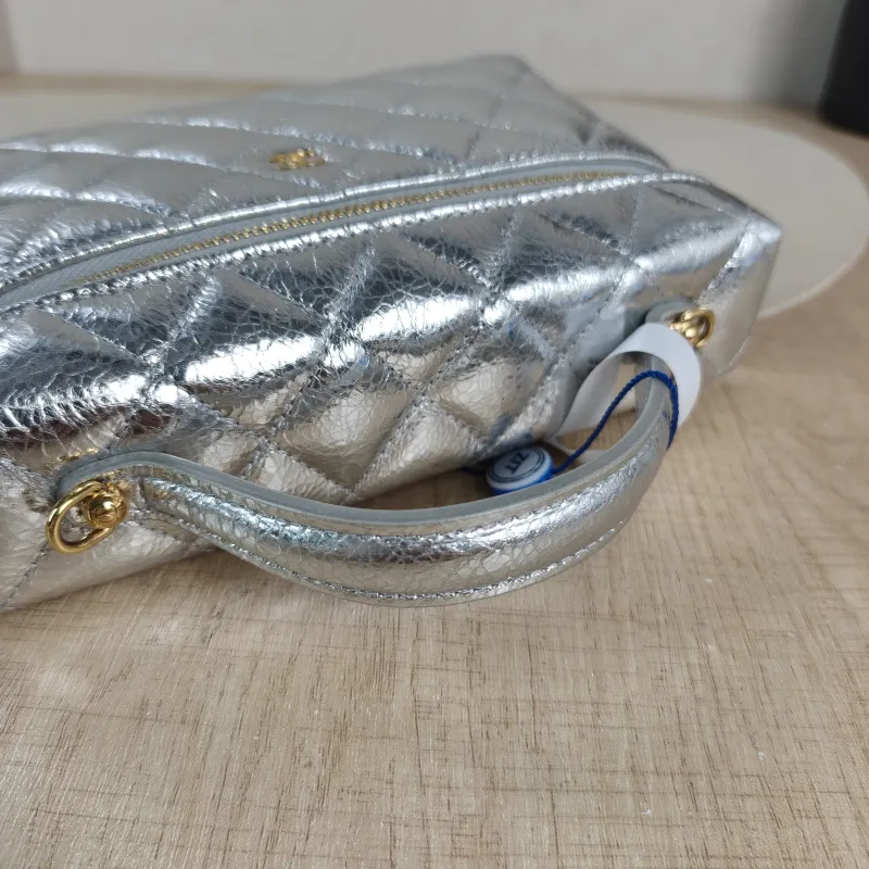 Chanel Crossbody Bag lp Box Bag Top Handle Crossbody Bag Silver Calfskin 19.5 × 5 × 12 cm — detail view 1 of 12