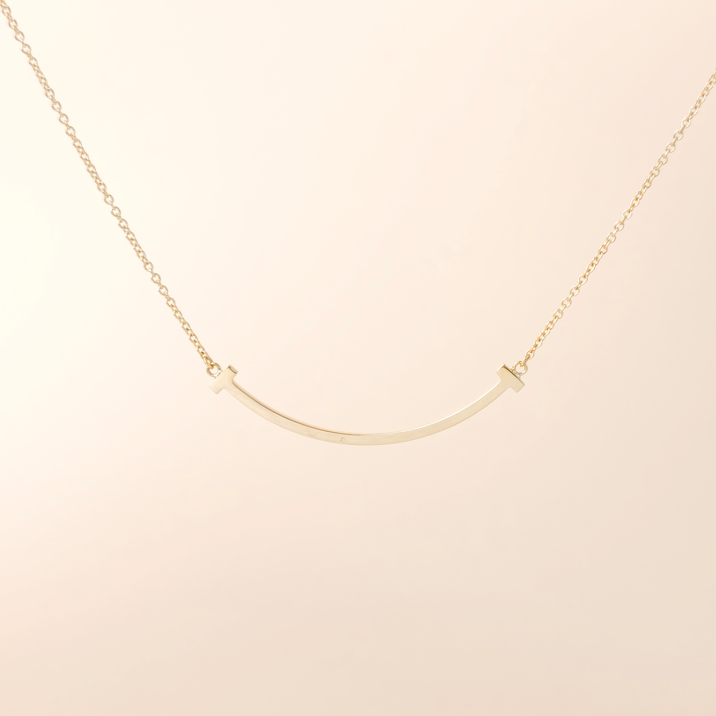 Tiffany&Co. Necklace T Collection Small Smile Necklace Yellow Gold Yellow Gold 18KY ellow Gold Small45cm