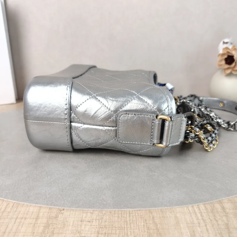 Chanel Crossbody Bag Gabrielle Gabrielle Bag Silver CC alfskin Small20 × 8 × 15 cm — detail view 8 of 13