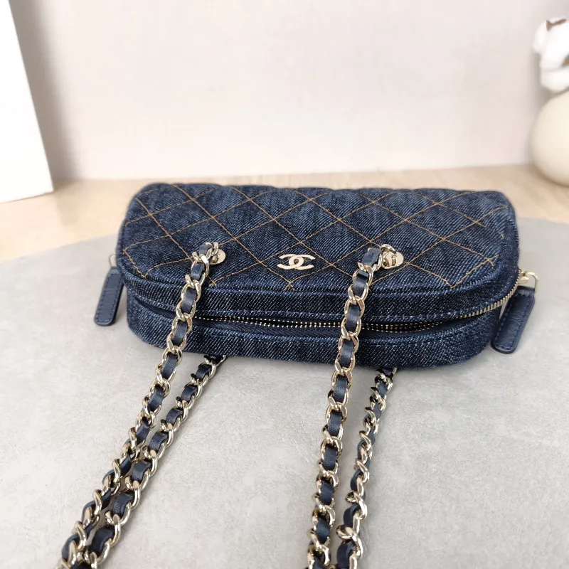 Chanel Shoulder Bag 26p Bowling Bag Navy One Size 20 × 5.5 × 12 cm — detail view 7 of 10
