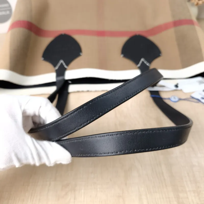 BURBERRY Top Handle Bag Tote Bag Brown Canvas 36 × 17 × 30 cm — detail view 7 of 15