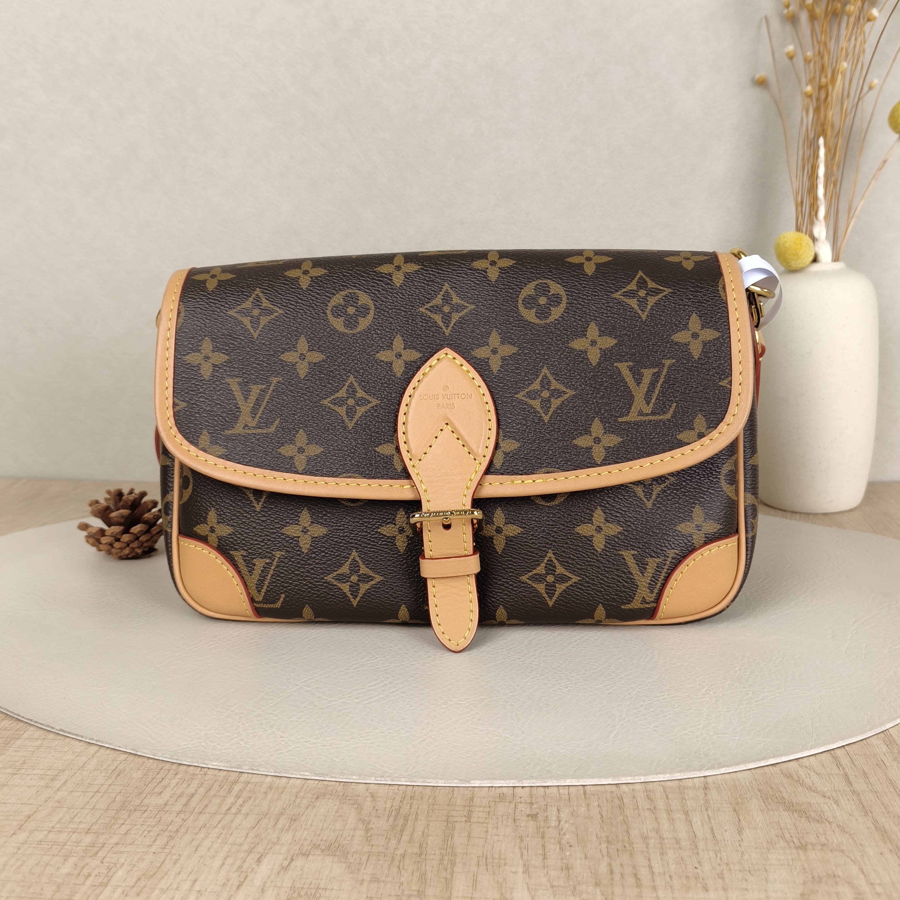 Louis Vuitton Crossbody Bag Diane Baguette Bag Shoulder Strap PVC Small24 × 9 × 15 cm