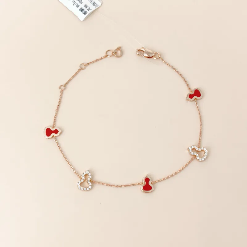 Qeelin Bracelet Wulu Collection Bracelet Diamond18KR ose Gold One Size 18cm