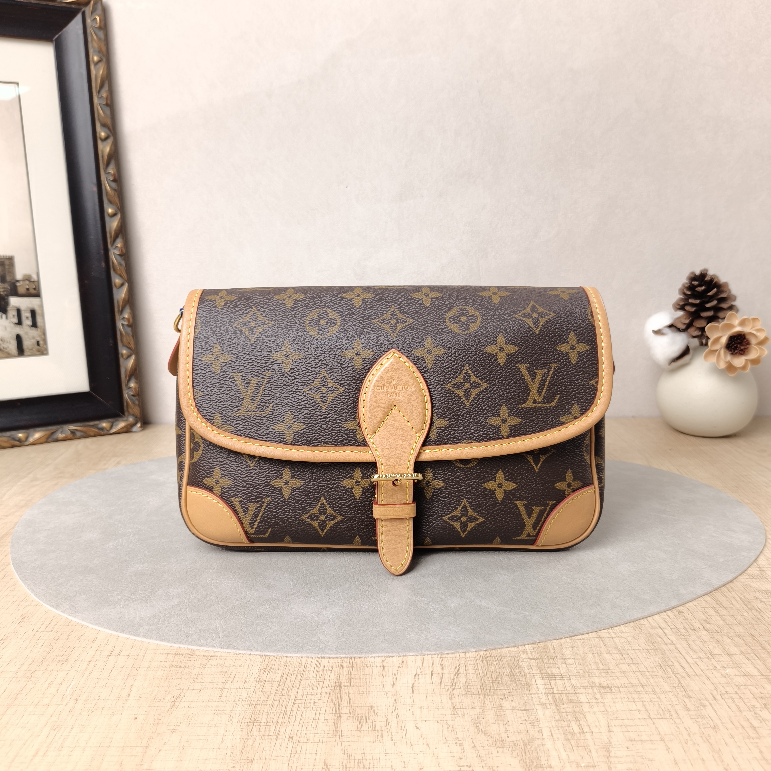 Louis Vuitton Crossbody Bag Diane Baguette Bag Shoulder Strap PVC24 × 9 × 15 cm